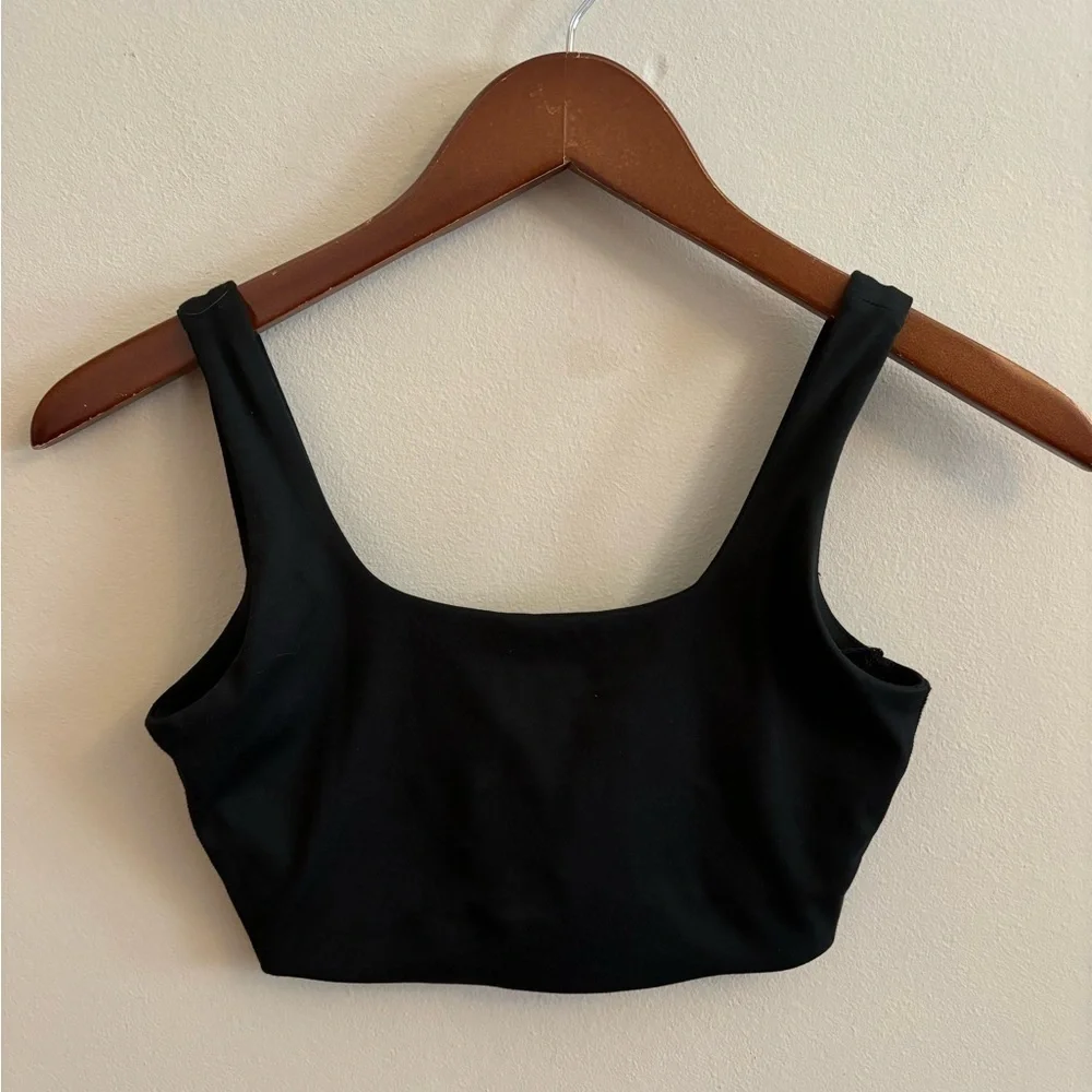 Madewell black Flex Square-Neck Sports Bra new size XXS - Picture 3 of 6